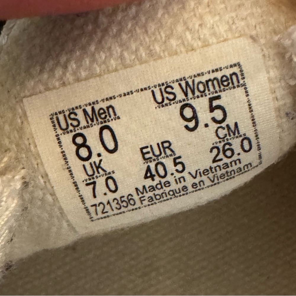 Vans Multicolor Lotería Print Sneakers Women size 9.5 - Picture 11 of 16